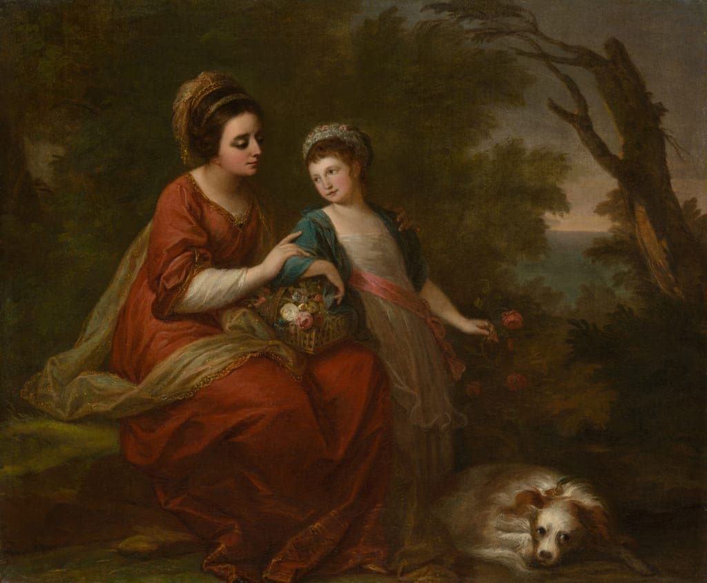 Mrs. Hugh Morgan and Her Daughter by Angelica Kauffmann (Swiss, 1741–1807) — fine art print