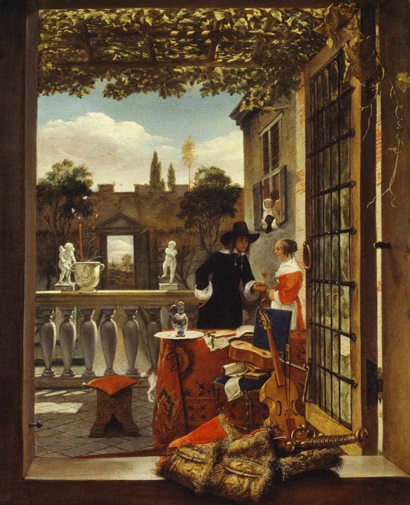 The Terrace by Dutch; Delft — fine art print