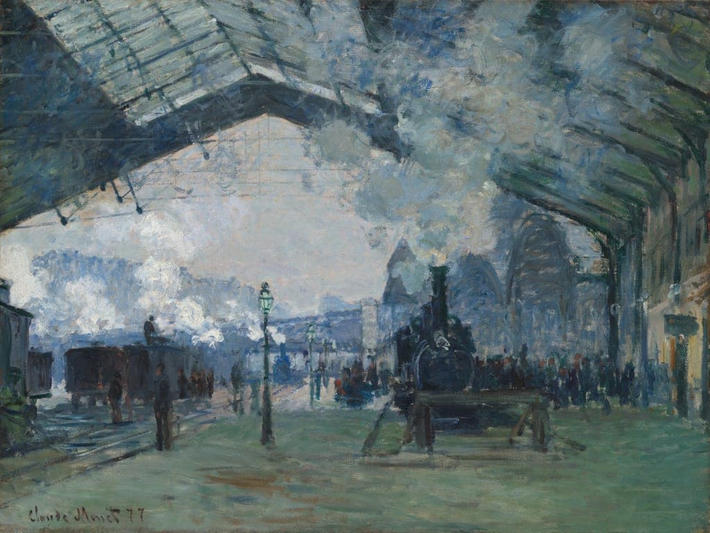 Arrival of the Normandy Train, Gare Saint-Lazare by Claude Monet (French, 1840–1926) — fine art print