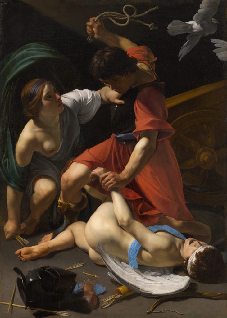 Cupid Chastised by Bartolomeo Manfredi (Italian, 1582–1622) — fine art print