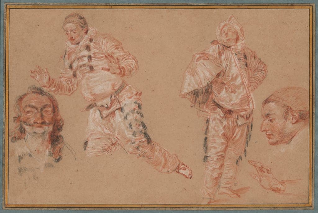 Italian Comedians by Jean Antoine Watteau
French, 1684-1721 — fine art print