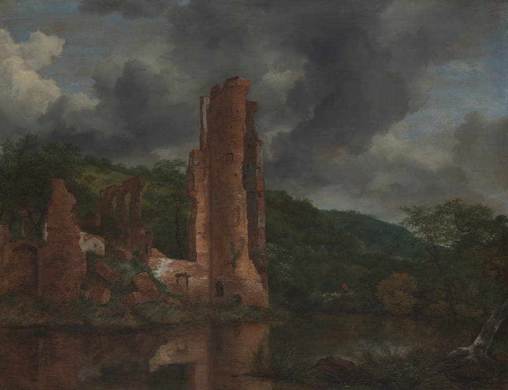 Landscape with the Ruins of the Castle of Egmond by Jacob van Ruisdael (Dutch, 1628/29-1682) — fine art print