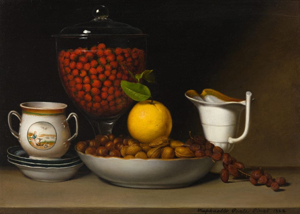 Still Life—Strawberries, Nuts, &c. by Raphaelle Peale (American, 1774–1825) — fine art print