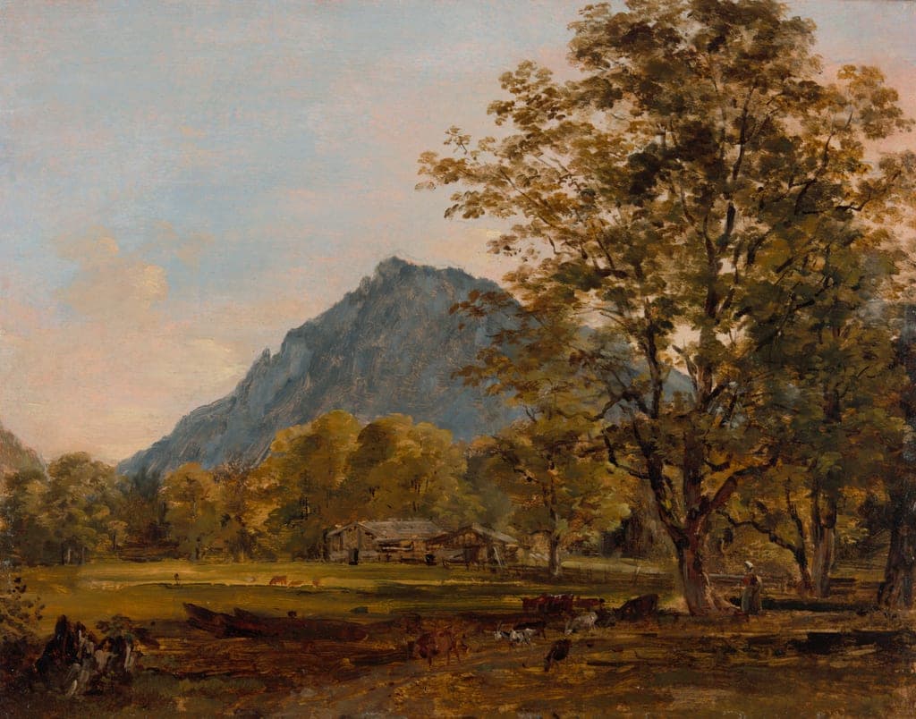 A Farmhouse in the Bavarian Alps by Johann Georg von Dillis (German, 1759–1841) — fine art print
