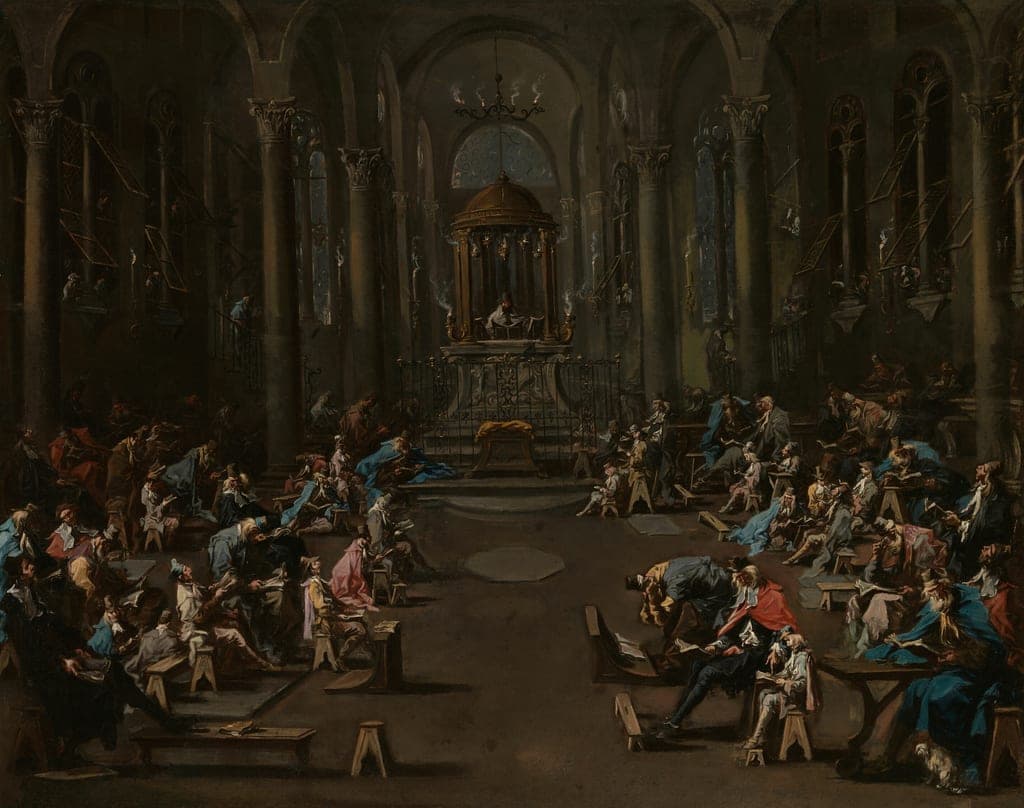 The Synagogue by Alessandro Magnasco (Italian, 1667-1749) — fine art print