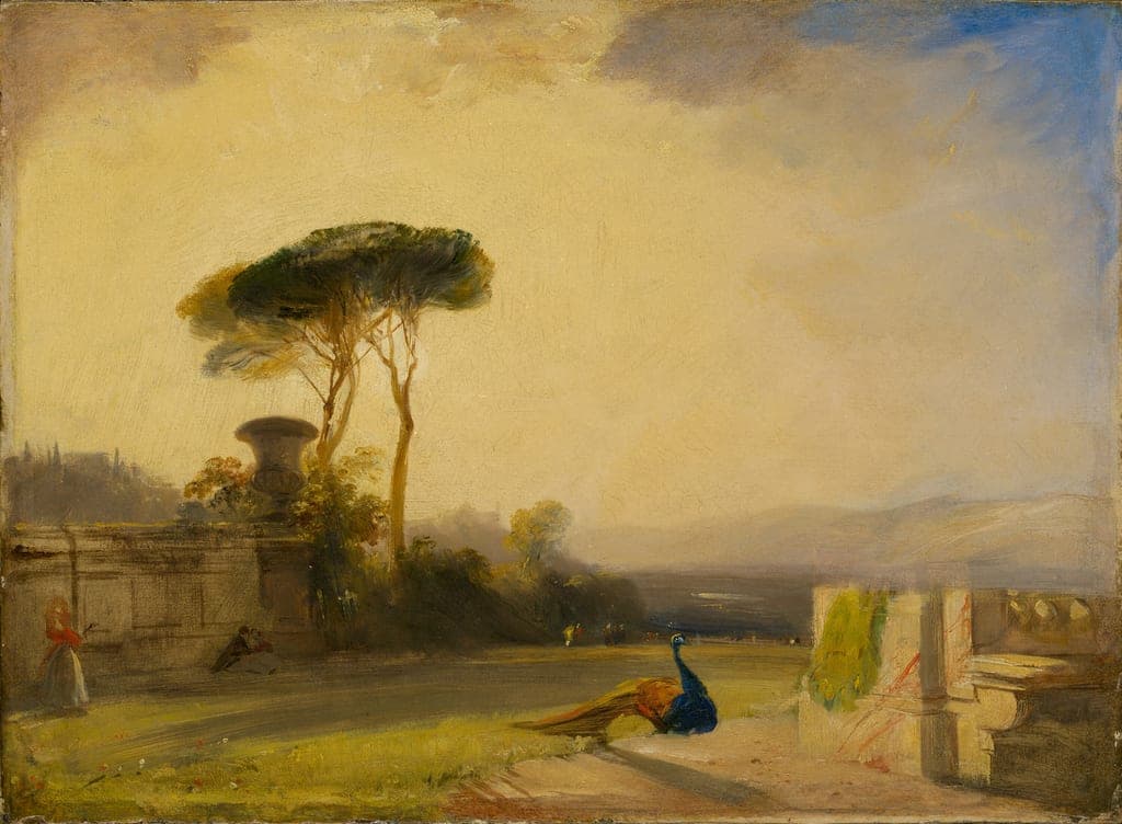 View on the Grounds of a Villa near Florence by Richard Parkes Bonington (British, 1802–1828) — fine art print