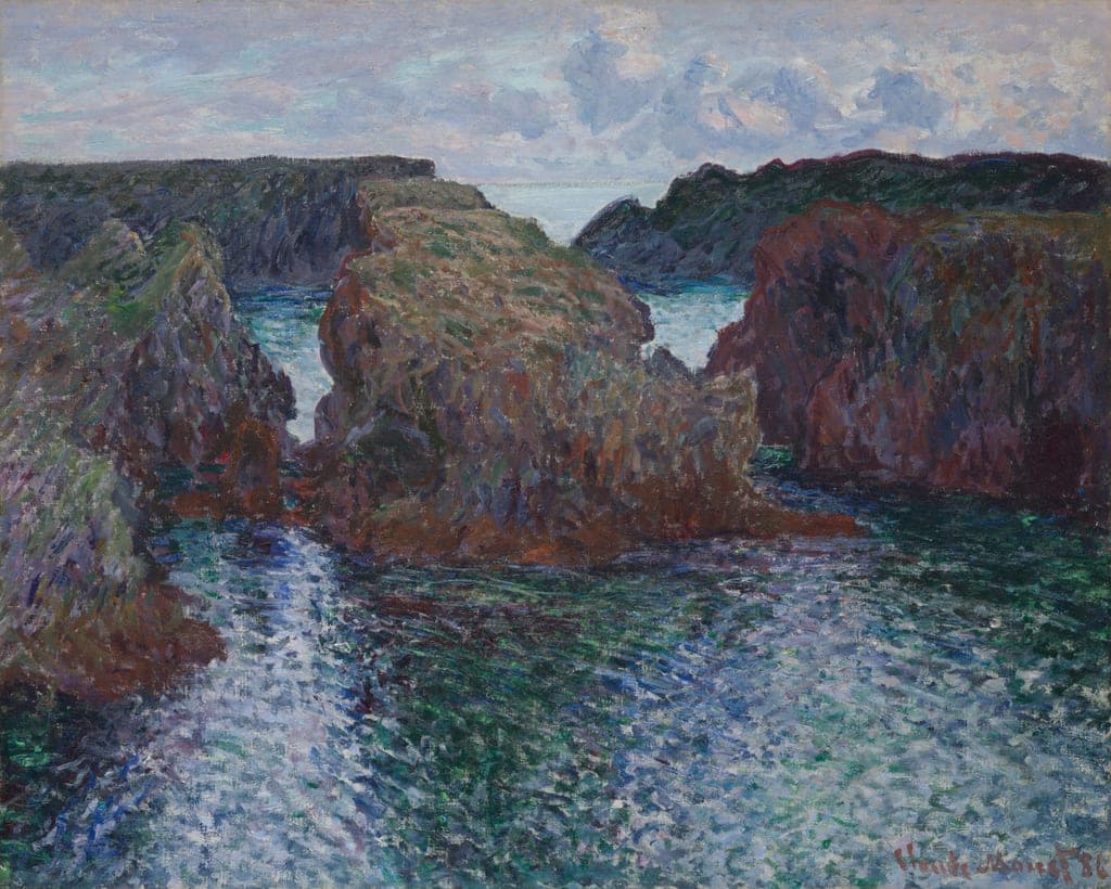 Rocks at Port-Goulphar, Belle-Île by Claude Monet (French, 1840–1926) — fine art print