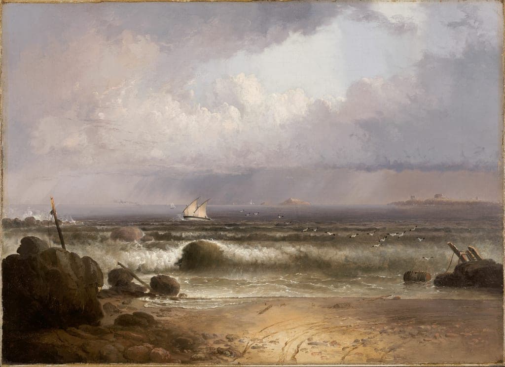 Coming Squall (Nahant Beach with a Summer Shower) by Thomas Doughty
American, 1793–1856 — fine art print