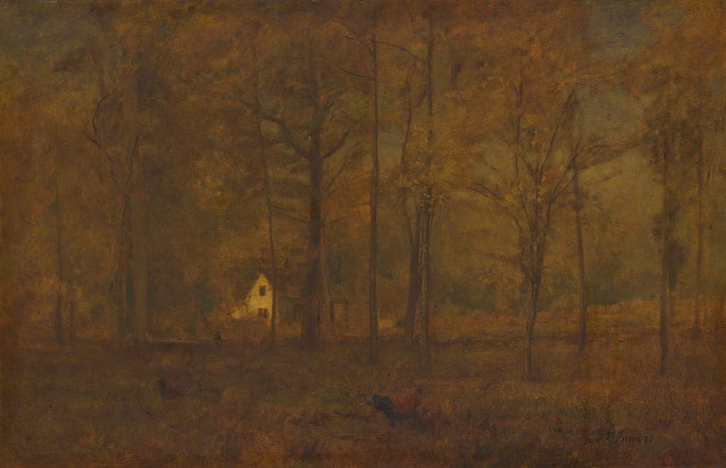 Autumn Woods by George Inness (American, 1825–1894) — fine art print