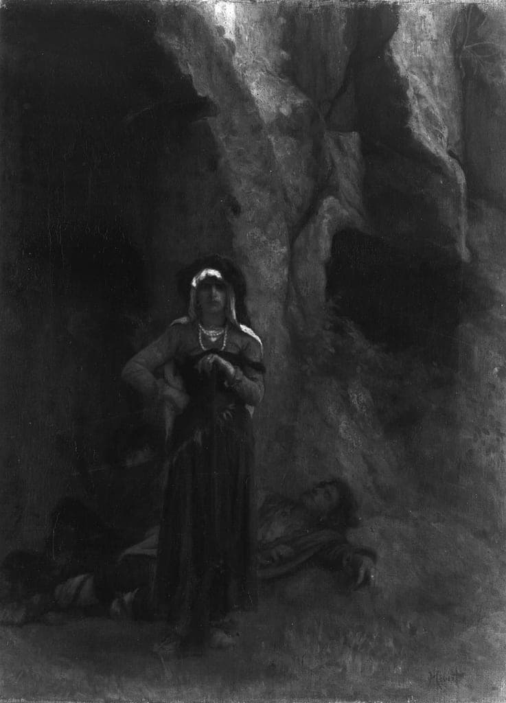 On Guard by Antoine Auguste Ernest Hébert (French, 1817–1908) — fine art print