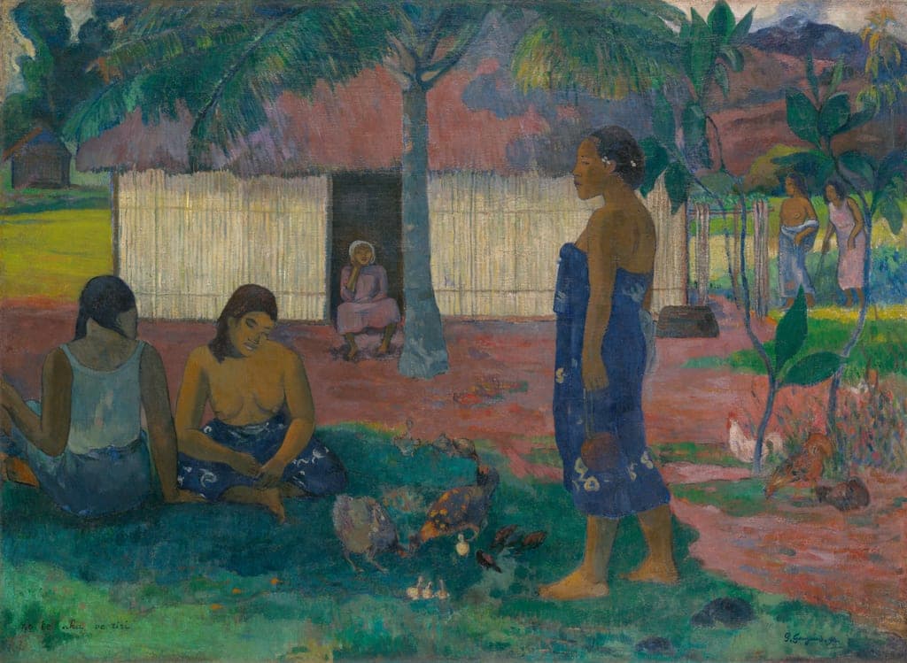 No te aha oe riri (Why Are You Angry?) by Paul Gauguin (French, 1848–1903) — fine art print