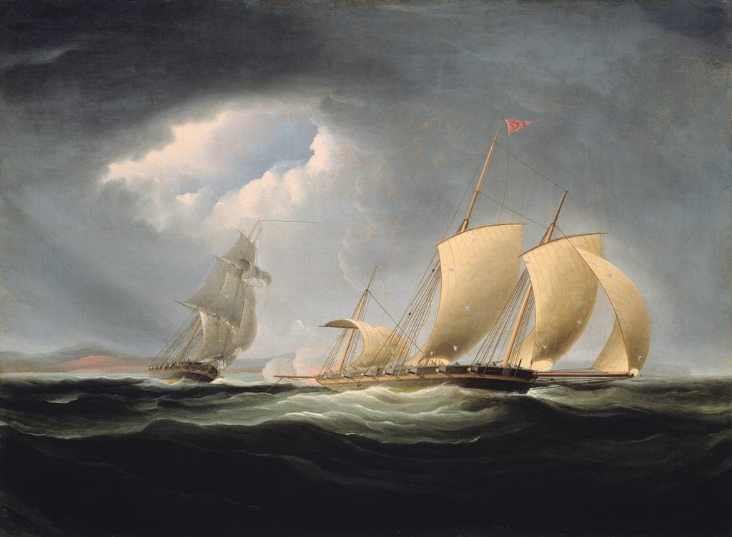 Capture of the Tripoli by the Enterprise by Thomas Birch
American, born England, 1779–1851 — fine art print