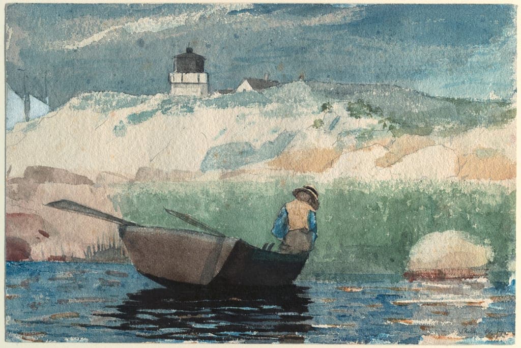Boy in Boat, Gloucester by Winslow Homer
American, 1836-1910 — fine art print