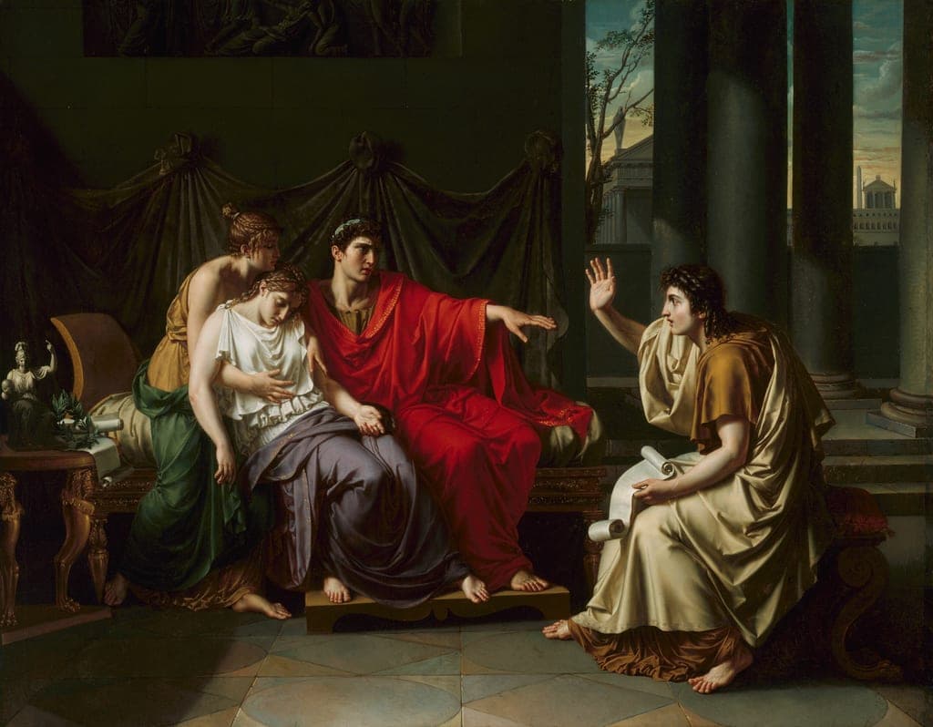 Virgil Reading the "Aeneid" to Augustus, Octavia, and Livia by Jean Baptiste Joseph Wicar (French, 1762–1834) — fine art print