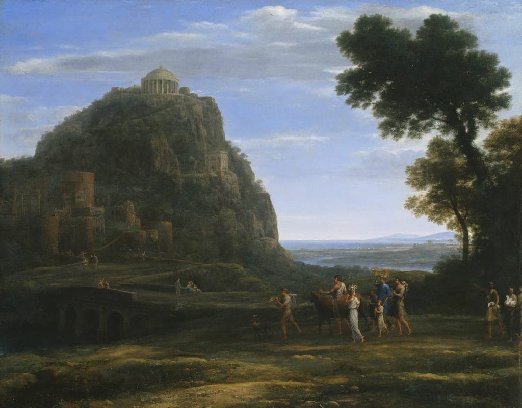 View of Delphi with a Procession by Claude Lorrain (Claude Gellée; French, 1600-1682) — fine art print