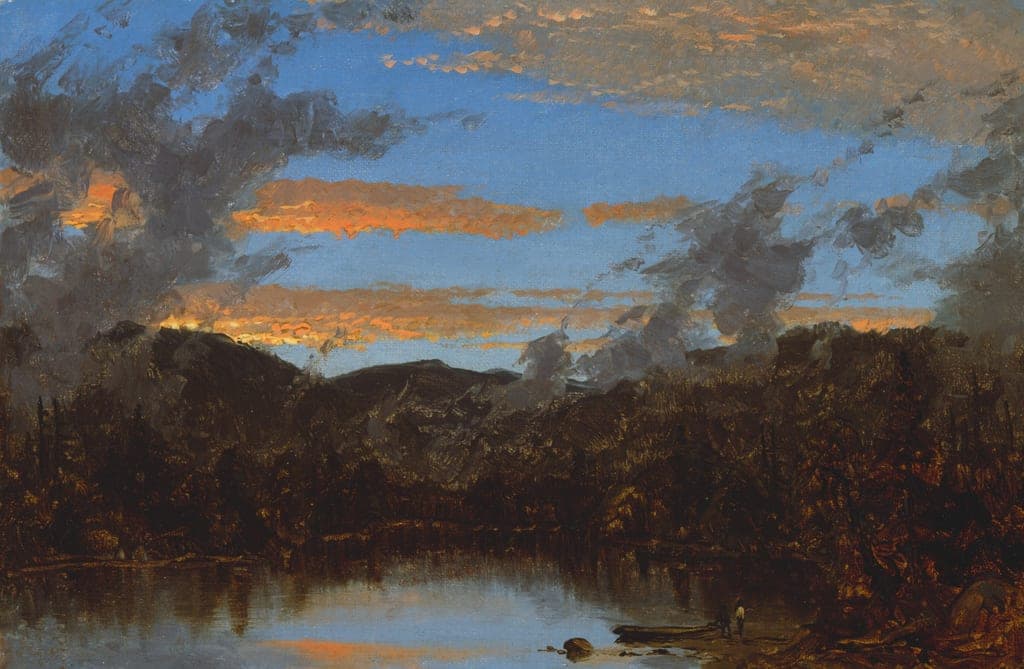 Mist Rising at Sunset in the Catskills by Sanford Robinson Gifford (American, 1823–1880) — fine art print