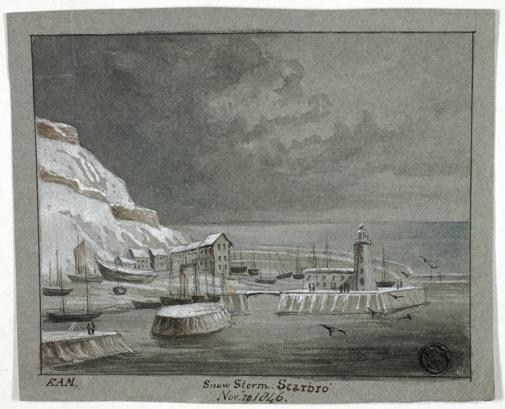 Snow Storm, Scarbro' by Elizabeth Murray
English, c. 1815-1882 — fine art print
