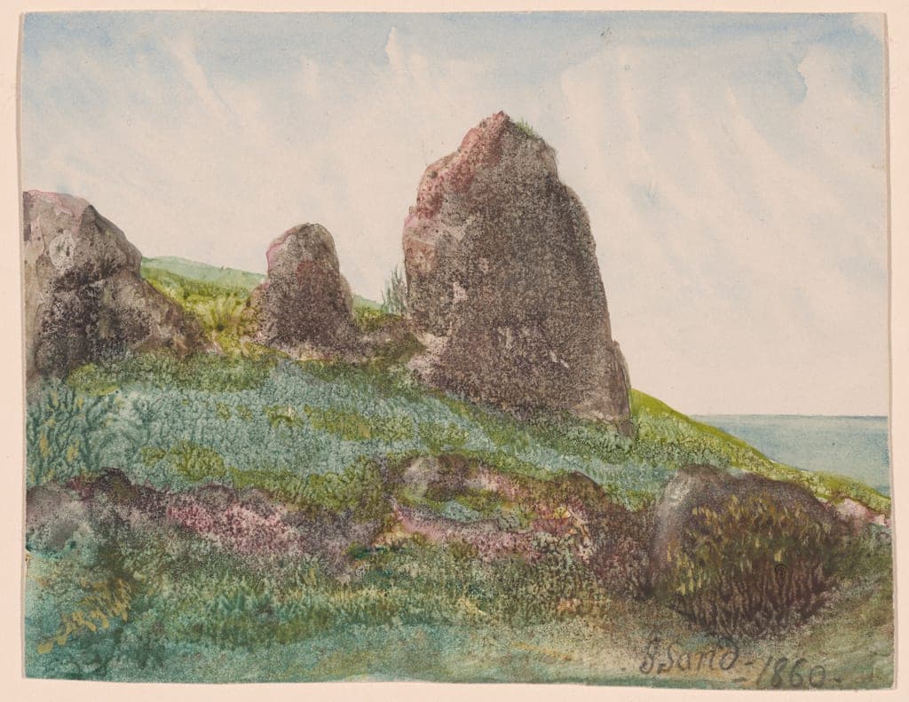 Landscape with Rocks by George Sand
French, 1804-1876 — fine art print