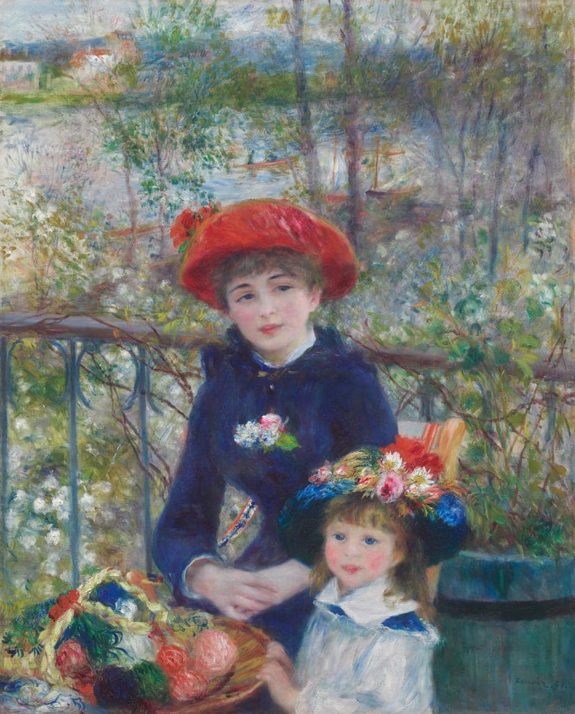 Two Sisters (On the Terrace) by Pierre-Auguste Renoir (French, 1841–1919) — fine art print