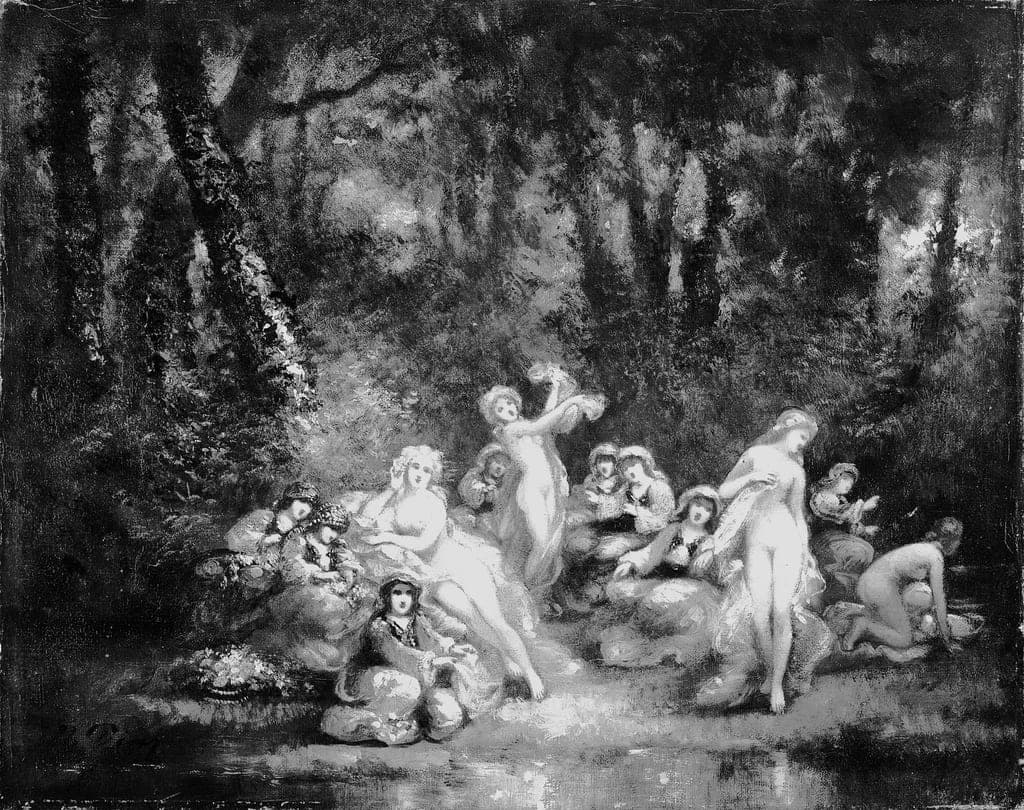 In the Woods by Imitator of Narcisse Virgile Diaz de la Peña (French, 1807-1876) — fine art print