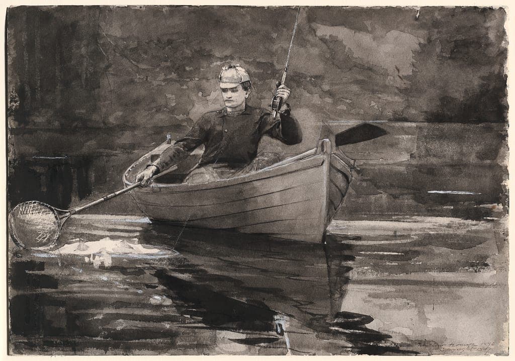 Netting the Fish by Winslow Homer
American, 1836-1910 — fine art print