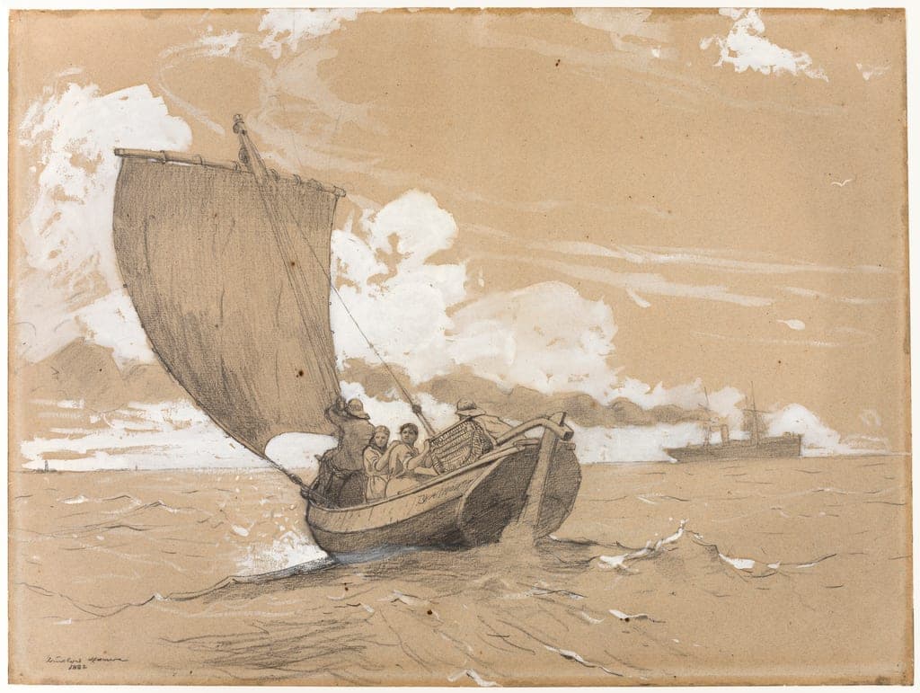 Fishing off Scarborough by Winslow Homer
American, 1836-1910 — fine art print