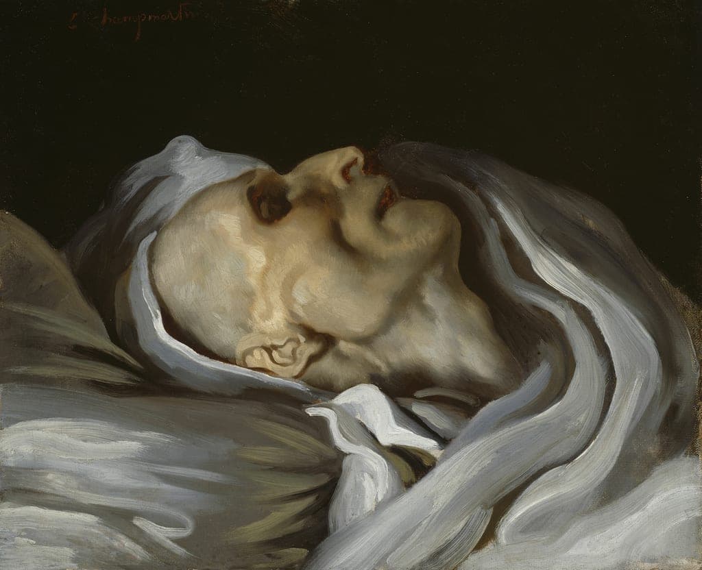 Théodore Géricault on His Deathbed by Charles Emile Callande de Champmartin (French, 1797–1883) — fine art print