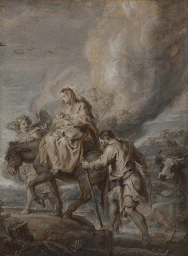 The Flight into Egypt by Abraham van Diepenbeeck (Flemish, 1596-1675) — fine art print