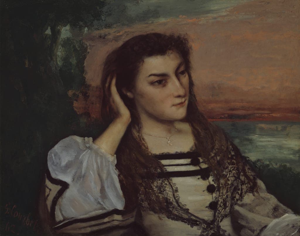 Rêverie (Portrait of Gabrielle Borreau) by Gustave Courbet (French, 1819–1877) — fine art print