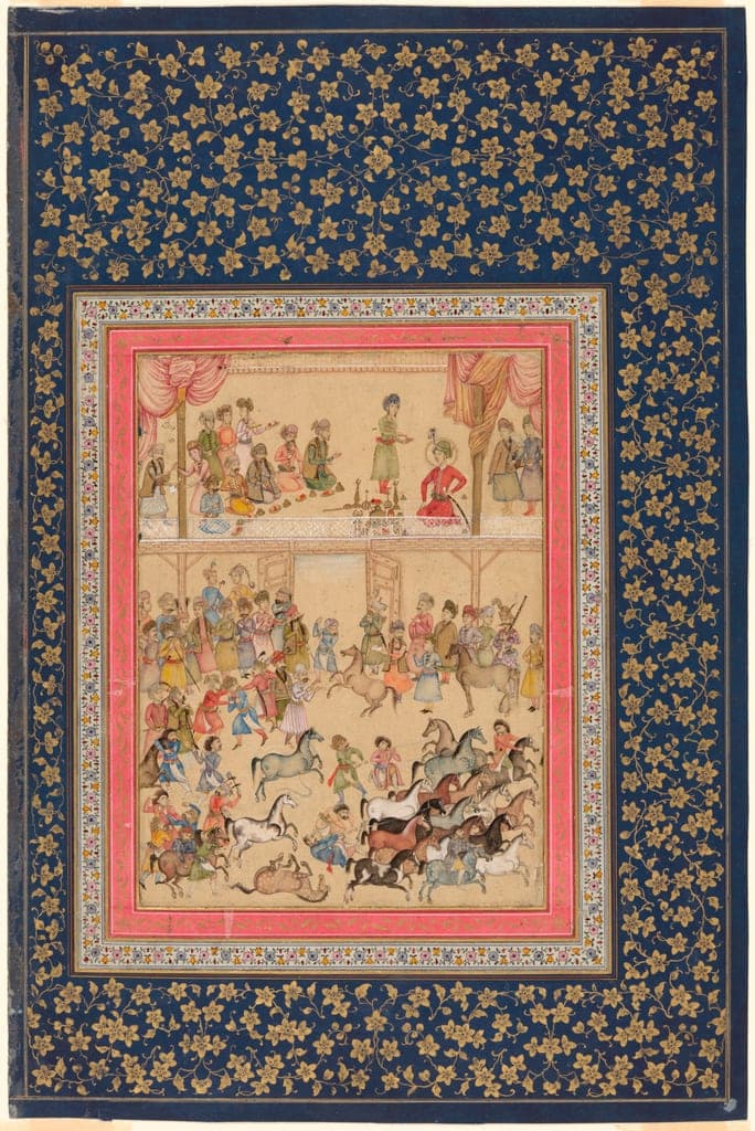 Royal Horse Inspection by Iran, probably Isfahan
Aliquli Jabbadar — fine art print
