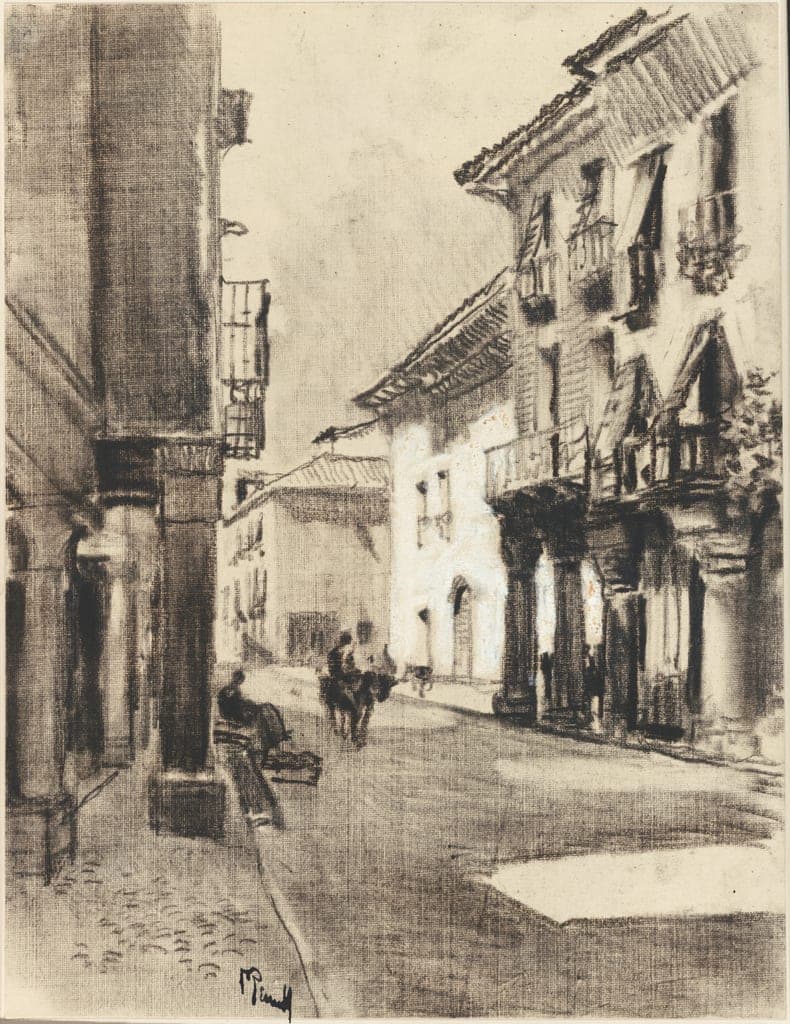 Calle Mayor Alcalá, from Castilian Days by Joseph Pennell
American, 1857-1926 — fine art print