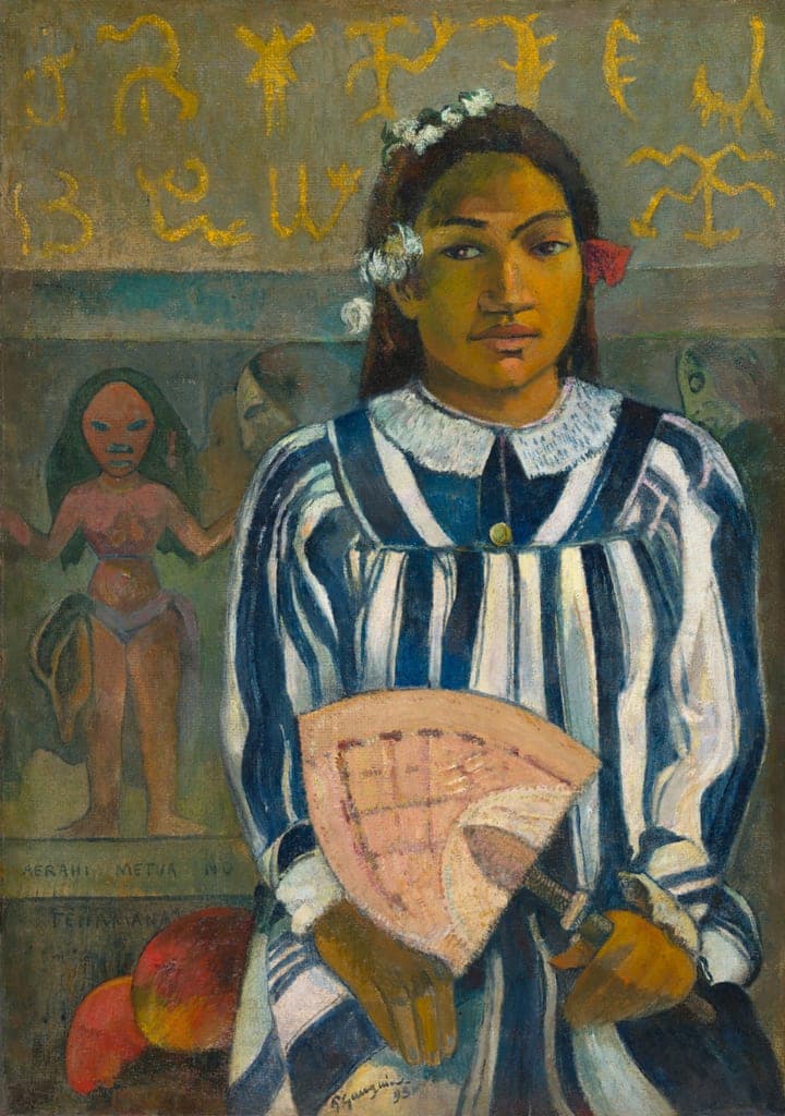Merahi metua no Tehamana (Tehamana Has Many Parents or The Ancestors of Tehamana) by Paul Gauguin (French, 1848–1903) — fine art print