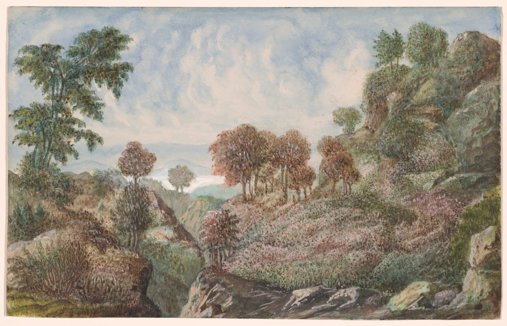 Landscape with River Gorge by George Sand
French, 1804-1876 — fine art print