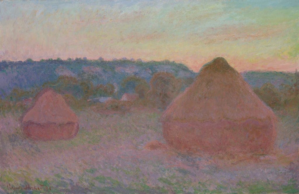 Stacks of Wheat (End of Day, Autumn) by Claude Monet (French, 1840–1926) — fine art print