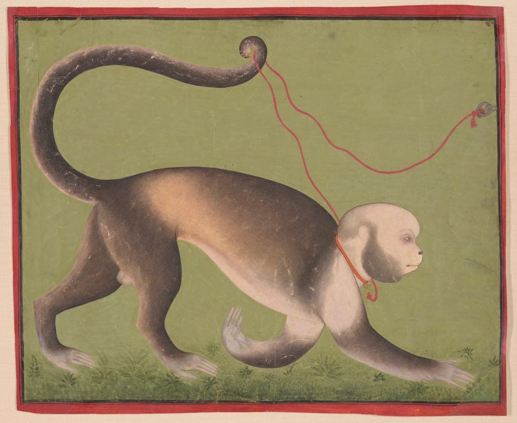A Monumental Portrait of a Monkey by India
Rajasthan, Mewar, Udaipur, attributed to the “Stipple Master” (active c. 1692-c. 1715) — fine art print