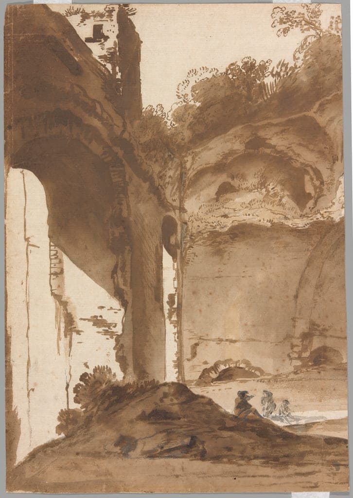 Villa of Maecenas at Tivoli by Bartholomeus Breenbergh
Dutch, 1598-1657 — fine art print