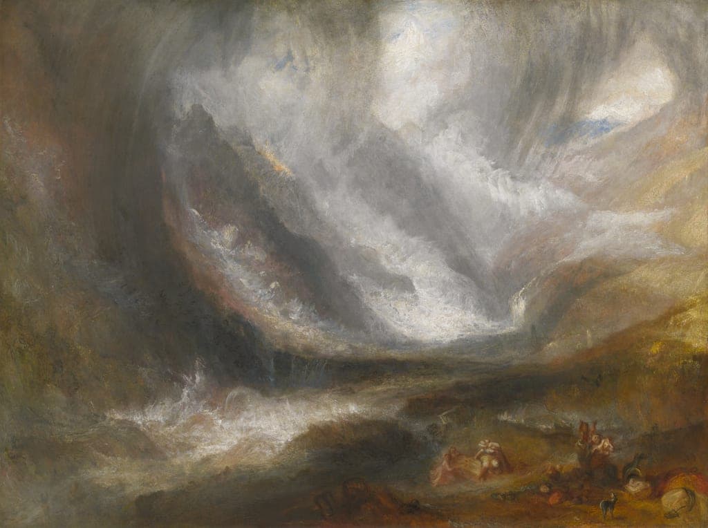 Valley of Aosta: Snowstorm, Avalanche, and Thunderstorm by Joseph Mallord William Turner (English, 1775–1851) — fine art print