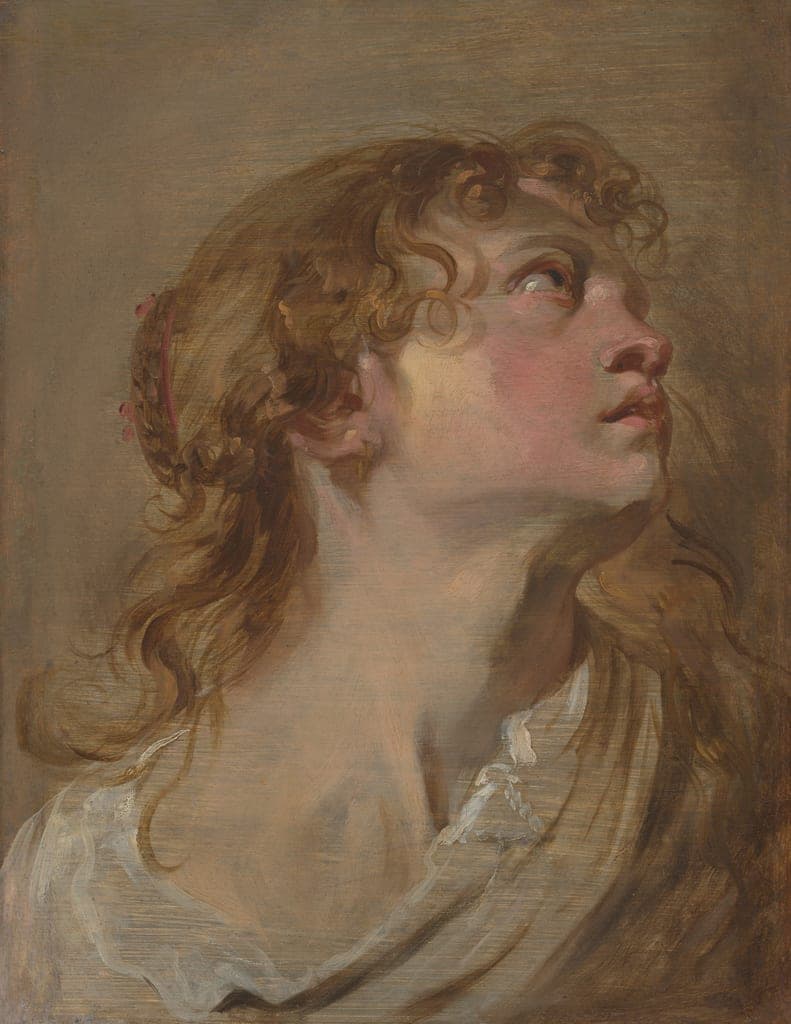 Head of a Girl by Attributed to Anthony van Dyck (Flemish, 1599–1641) — fine art print