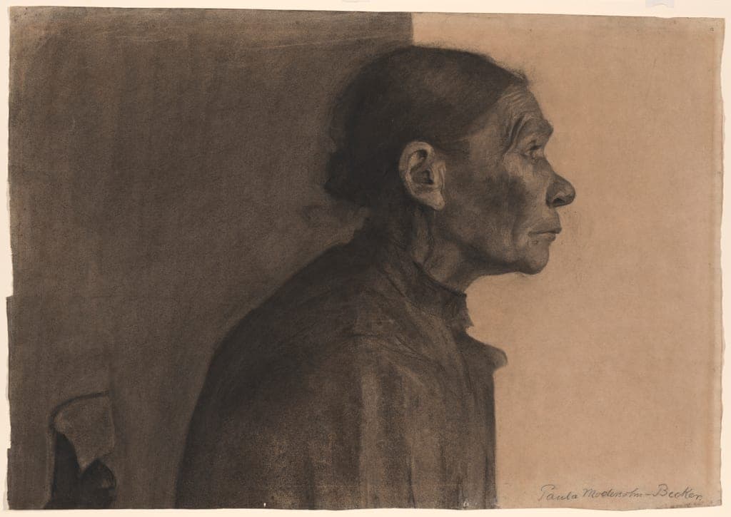 Woman in Profile, Turned Right by Paula Modersohn-Becker
German, 1876-1907 — fine art print