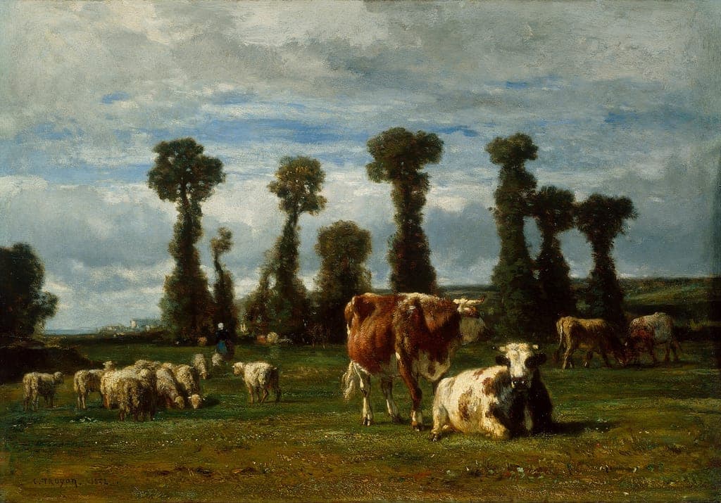 Pasture in Normandy by Constant Troyon (French, 1810–1865) — fine art print