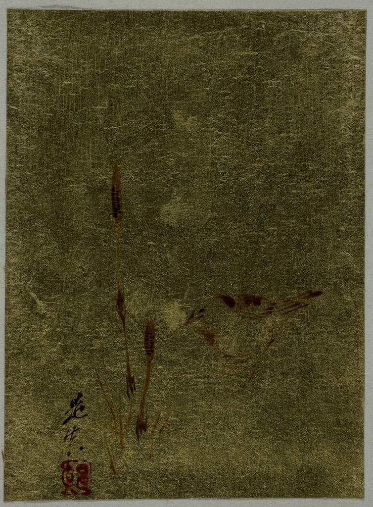 Bird and Cattails by Shibata Zeshin (Japanese, 1807-1891) — fine art print