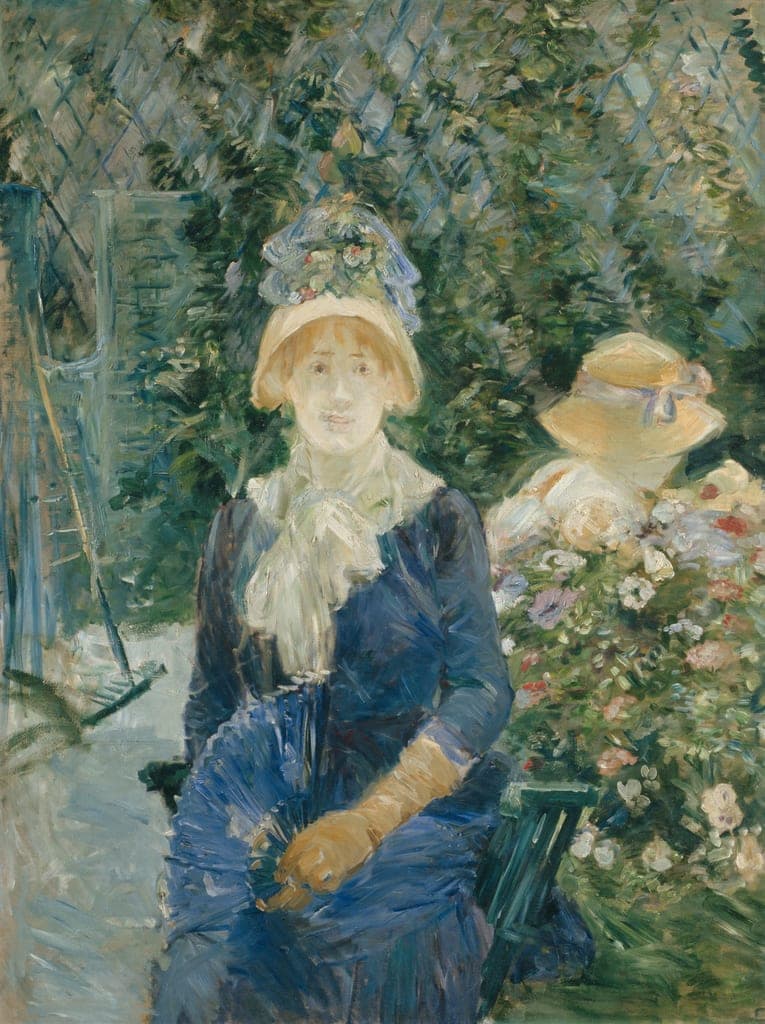 Woman in a Garden by Berthe Morisot (French, 1841–1895) — fine art print
