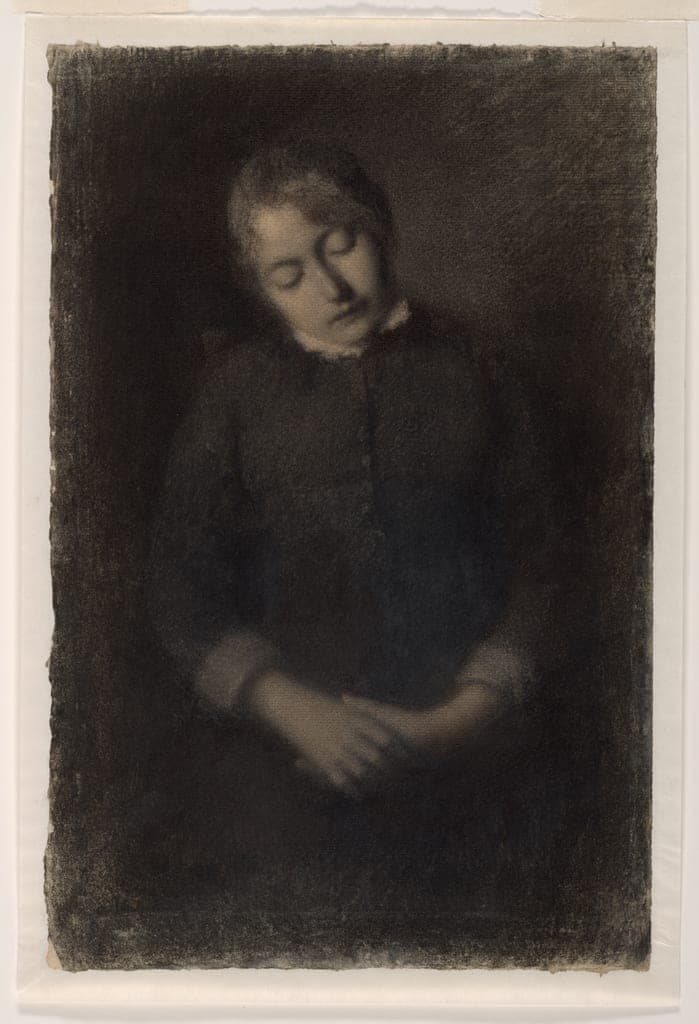 Portrait of the Artist's Wife Asleep (Marie Guilloux) by Albert-Charles Lebourg
French, 1849-1928 — fine art print