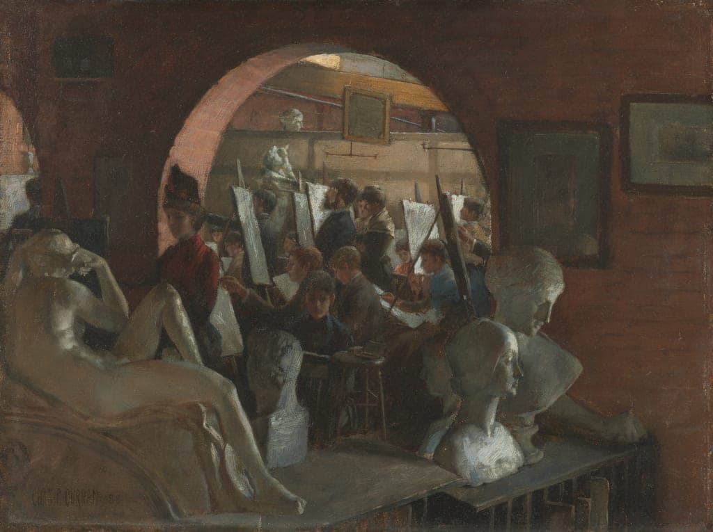 An Alcove in the Art Students' League by Charles Courtney Curran (American, 1861–1942) — fine art print