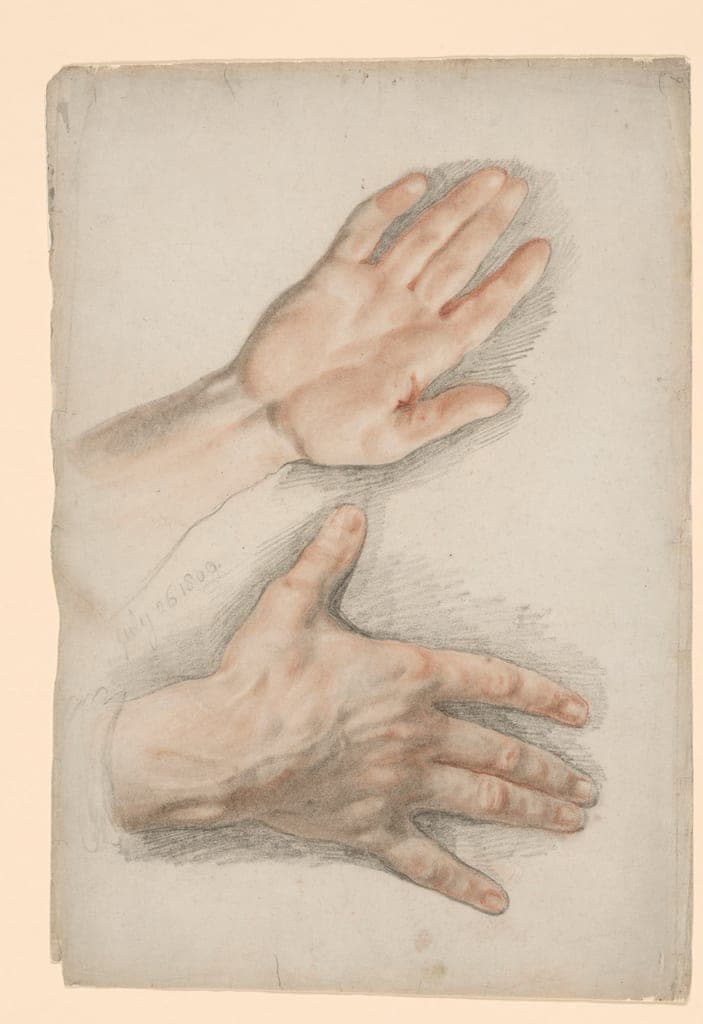 Two Studies of a Right Hand by Thomas Lawrence
English, 1769-1830 — fine art print