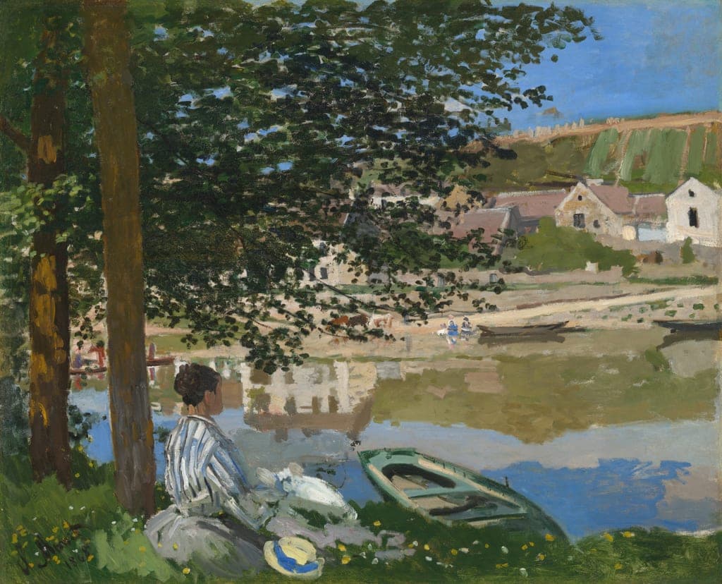 On the Bank of the Seine, Bennecourt by Claude Monet (French, 1840–1926) — fine art print