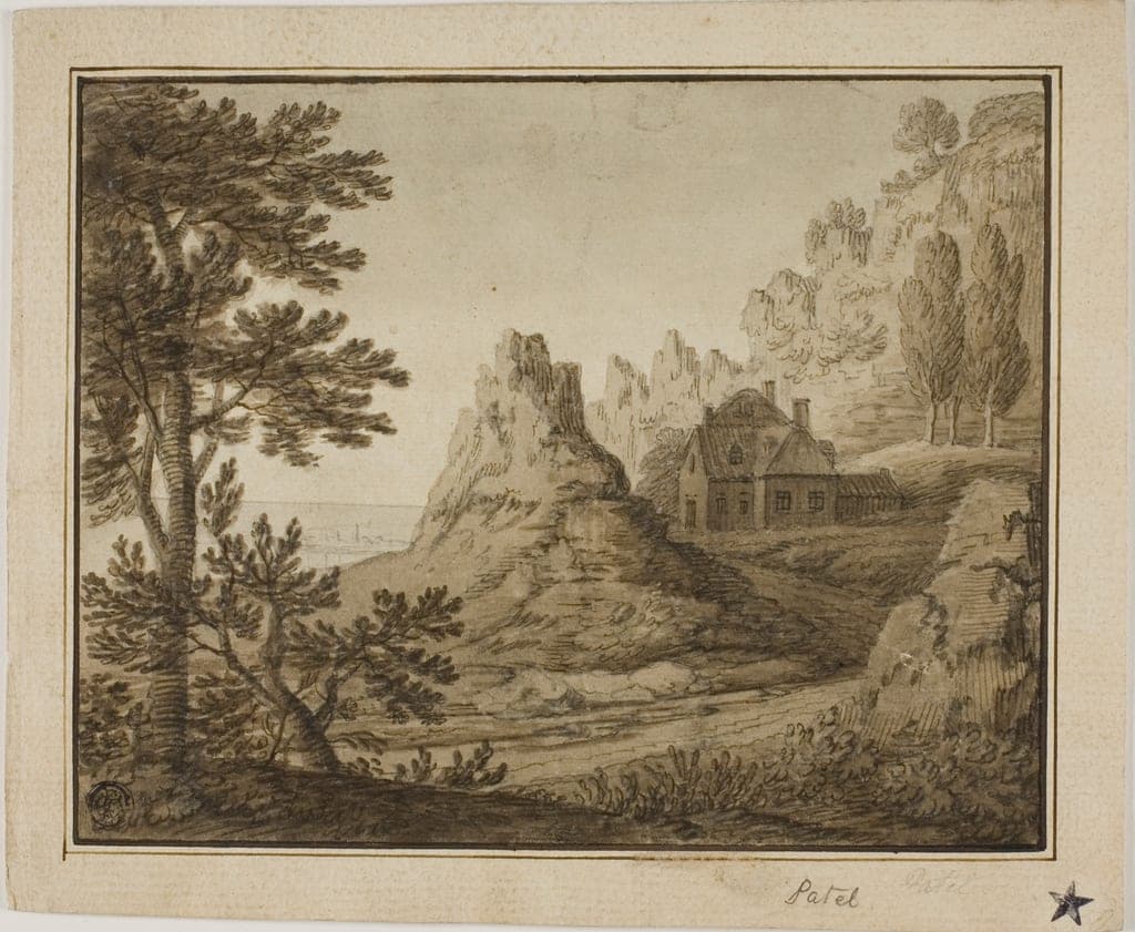 Mountainous Coastal Village by Pierre Patel, I (French, c. 1605-1676)
or Pierre Antoine Patel (French, 1648-1707) — fine art print