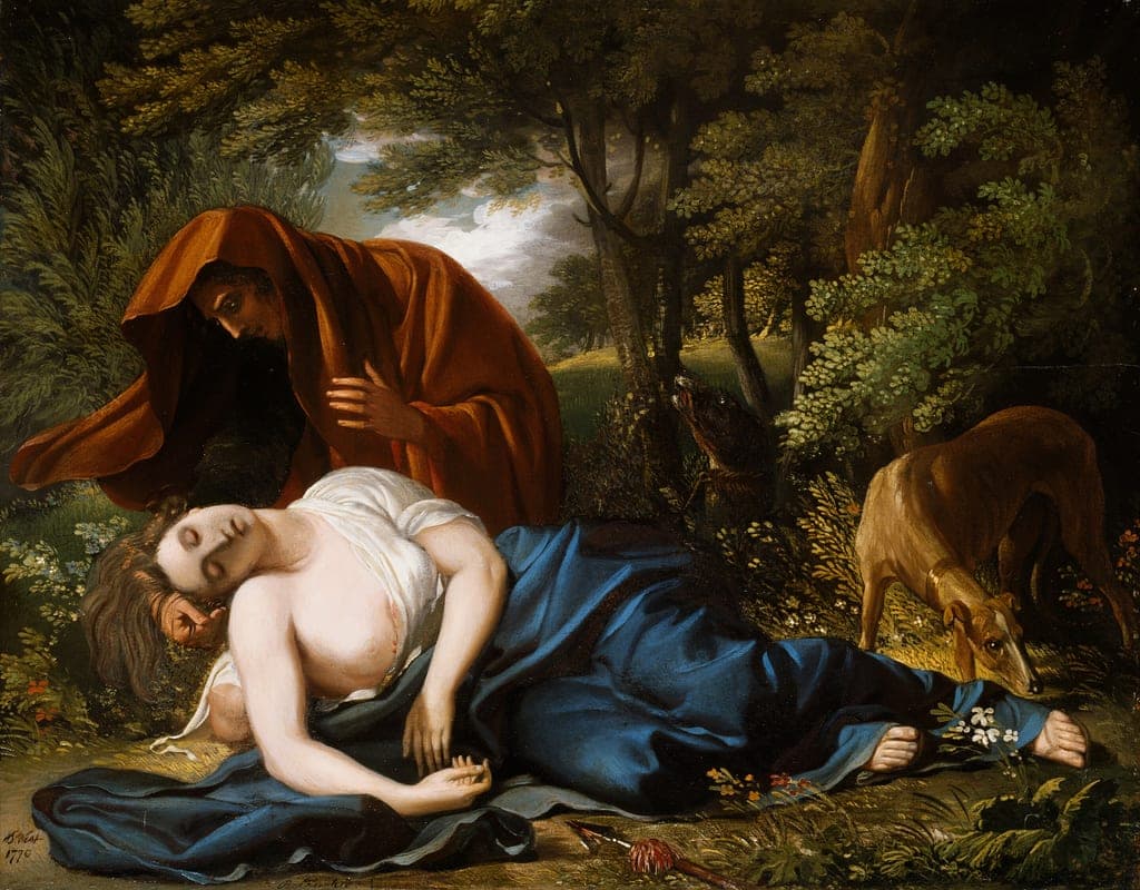 The Death of Procris by Benjamin West (American, active England, 1738–1820) — fine art print