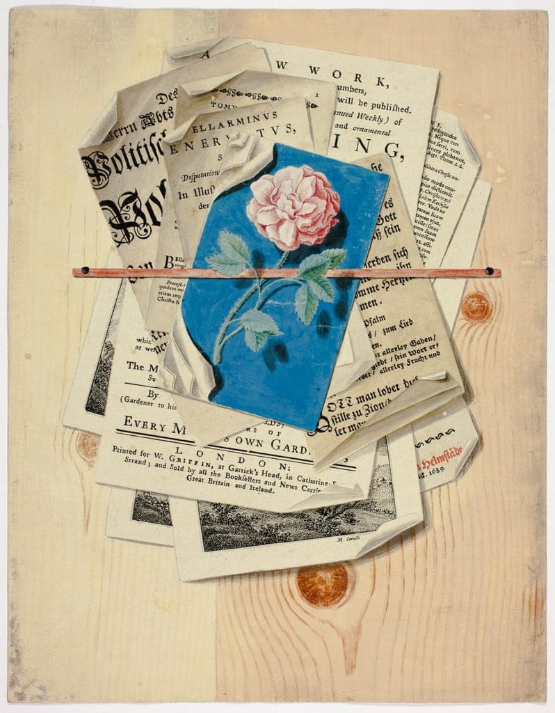 Trompe l'Oeil of Posted Notices and Prints by Martin Cerulli
German, c. 1715-after 1765 — fine art print