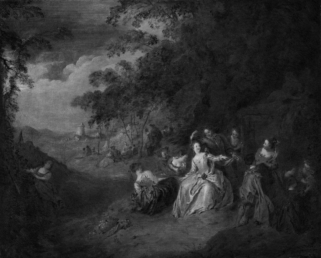 Love in the Open Air by After Jean Baptiste Joseph Pater (French, 1695–1736) — fine art print